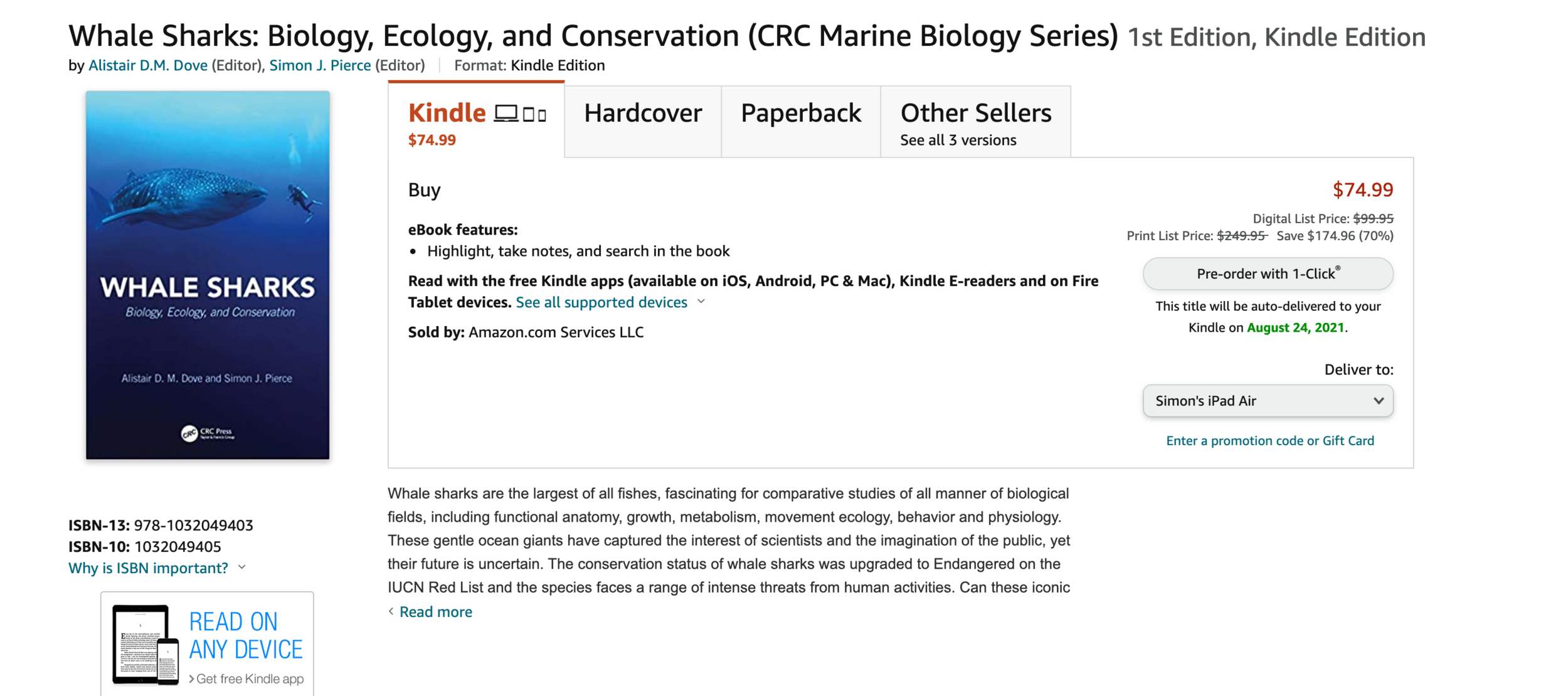 Whale Sharks book cover