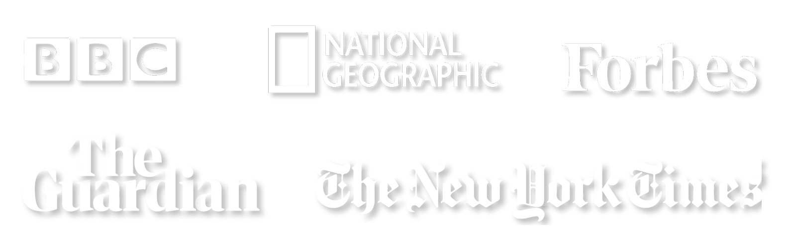 BBC, National Geographic, Forbes, The Guardian, The New York Times